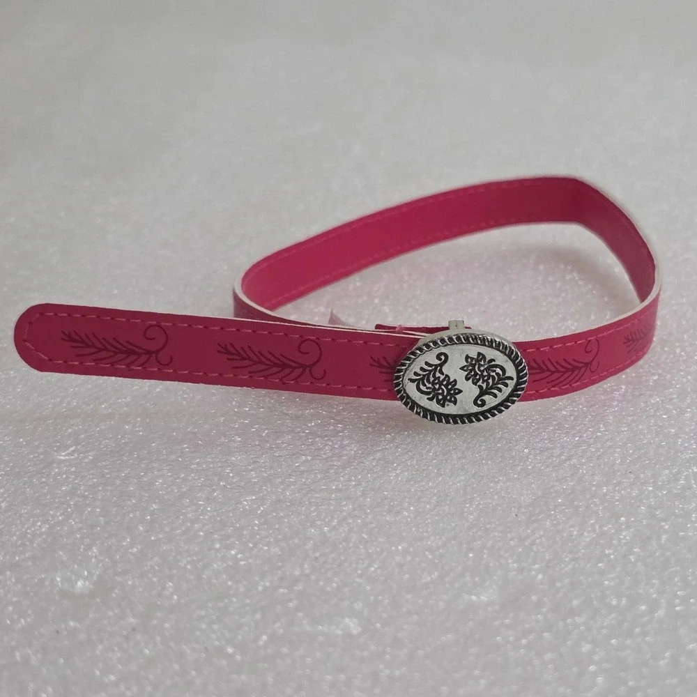 American Girl Saige Wrap Bracelet Girls Pink Faux Leather 2013 GOTY Accessory